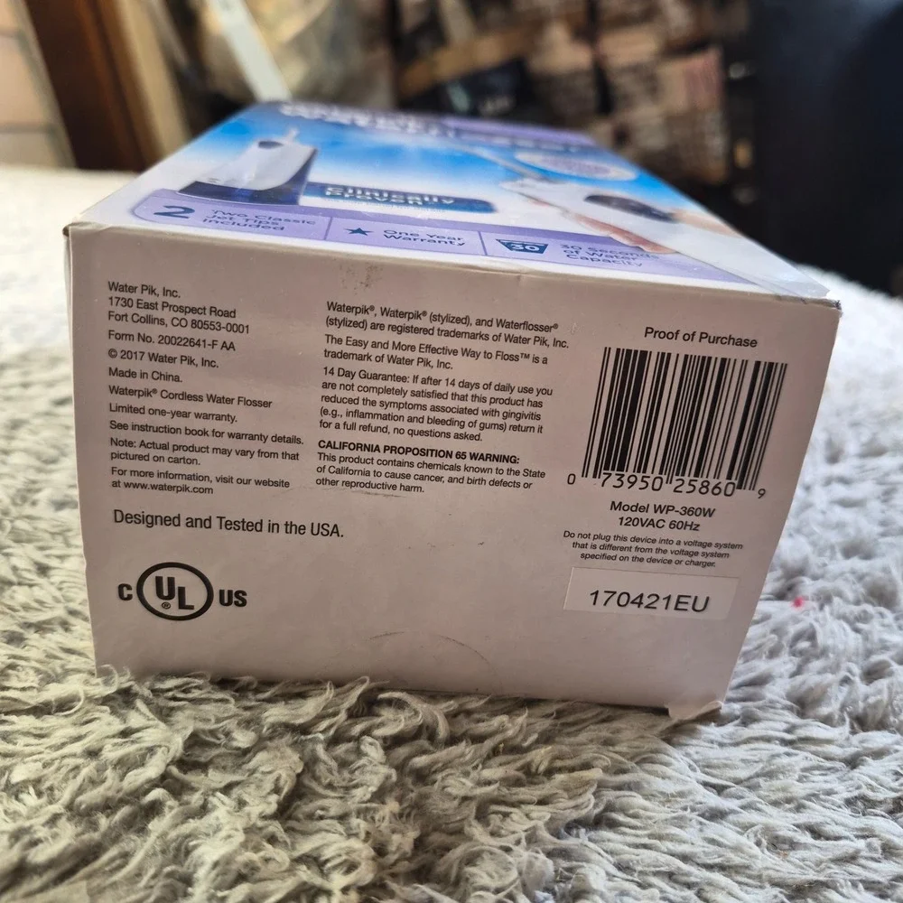 Waterpik cordless rechargeable